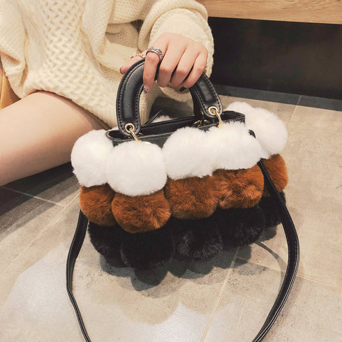 Shoulder Plush Handbags Winter